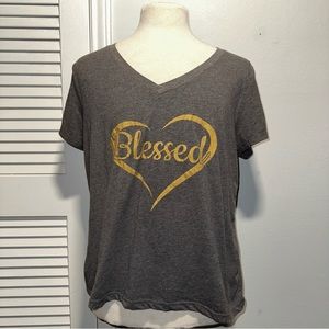 Women’s BLESSED V Neck T Shirt